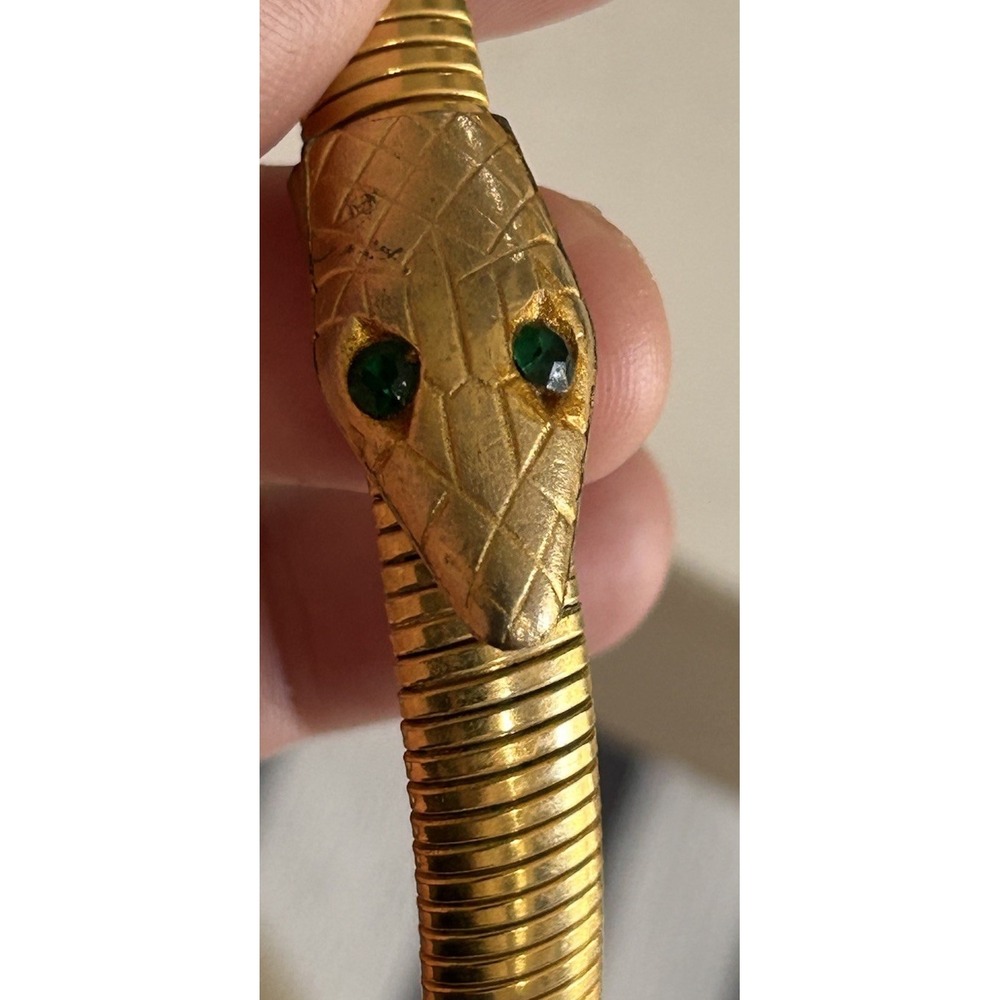 Rare Vintage Accessocraft NYC Gold Tone Snake Serpent Gaspipe Coil Belt/Necklace